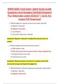 NRNP 6665 Final Exam Latest Study Guide &NewLine;Questions And Answers &lbrack;Verified Answers&rsqb; &NewLine;Plus Rationales Latest 2026&sol;27 &vert; Qs & Ans &NewLine;Instant Pdf Download 