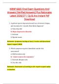 NRNP 6665 Final Exam Questions And &NewLine;Answers &lbrack;Verified Answers&rsqb; Plus Rationales &NewLine;Latest 2026&sol;27 &vert; Qs & Ans Instant Pdf &NewLine;Download 