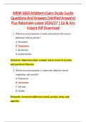 NRNP 6665 Midterm Exam Study Guide &NewLine;Questions And Answers &lbrack;Verified Answers&rsqb; &NewLine;Plus Rationales Latest 2026&sol;27 &vert; Qs & Ans &NewLine;Instant Pdf Download 