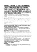 MODULE 1 AND 2 - FSCJ NUR1460C-2026 QUESTIONS AND ANSWERS WITH COMPLETE SOLUTIONS 100&percnt; CORRECT GUARANTEED SUCCESS&excl;&excl;&excl;