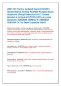 CBIC CIC Practice Updated Exam 2026 WITH &NewLine;Recent Newest Verified And Well Analyzed Exam &NewLine;Questions  &lpar;Actual Exam 2026-2027&rpar; Correct &NewLine;Detailed & Verified ANSWERS &lpar;100&percnt; Accurate &NewLine;Solutions&rpar; ALREADY GRADED A&plus;&vert;&vert;NEWEST &NewLine;VERSION Of The Exam Guarantee Pass&excl;