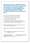 WSU Biology 251 Exam 1 Updated Exam 2026 &NewLine;WITH Recent Newest Verified And Well Analyzed &NewLine;Exam Questions  &lpar;Actual Exam 2026-2027&rpar; &NewLine;Correct Detailed & Verified ANSWERS &lpar;100&percnt; &NewLine;Accurate Solutions&rpar; ALREADY GRADED &NewLine;A&plus;&vert;&vert;NEWEST VERSION Of The Exam Guarantee 