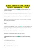 NUR 452   Bundled Exam Questions WITH  CORRECT Answers