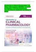 Introduction to Clinical Pharmacology 11th Edition 2026 Complete ORIGINAL Test Bank for Chapters 1 TO 23 by Constance G&period; Visovsky Cheryl H&period; Zambroski and Shirley M&period; Hosler&NewLine;