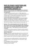 NUR 353 EXAM 2 QUESTIONS AND ANSWERS WITH COMPLETE SOLUTIONS &lpar;GRADED A&plus;&rpar;