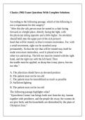Classics 2902 Exam Questions With Complete Solutions