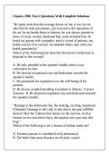 Classics 2902 Test 2 Questions With Complete Solutions