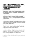 JOINT FIREPOWER COURSE 20 003&NewLine;FINAL TEST 2026 COMPLETE&NewLine;QUESTIONS AND VERIFIED&NewLine;ANSWERS 