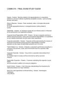 COMM 216 - FINAL EXAM STUDY GUIDE