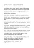 COMM 216 EXAM 1 COFC STUDY GUIDE