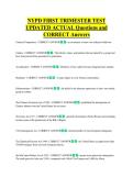 NYPD Bundled Exam Questions WITH  CORRECT Answers