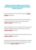 TCDHA Periodontics Midterm Exam Newest &NewLine;2026 Questions and Correct Detailed Answers &NewLine;Already Graded A&plus; 
