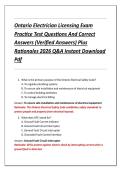 Ontario Electrician Licensing Exam &NewLine;Practice Test Questions And Correct &NewLine;Answers &lpar;Verified Answers&rpar; Plus &NewLine;Rationales 2026 Q&A Instant Download &NewLine;Pdf 