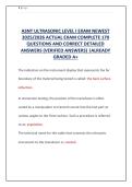 ASNT&lowbar;ULTRASONIC&lowbar;LEVEL&lowbar;I&lowbar;EXAM&lowbar;NEWEST&lowbar;2025&lowbar;ACTUAL&lowbar;EXAM&lowbar;COMPLETE SOLUTIONS 