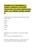 MICROBIOLOGY FUNDAMENTALS A&NewLine;CLINICAL APPROACH 4TH EDITION&NewLine;COWAN SMITH TEST BANK CERTIFICATION&NewLine;SCRIPT 2026 VERIFIED ANSWERS GRADED&NewLine;A&plus;&NewLine;