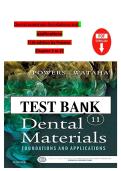 Full Exam Guide for Powers & Wataha&rsquo;s Dental Materials&colon; Foundations and Applications &lpar;11th Edition&rpar; Complete Coverage Verified Question & Answer Sets Caries Pathogenesis &sol; Biointegration vs&period; Osseointegration &sol; Restorative Materials &sol; Laboratory Procedures