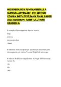 MICROBIOLOGY FUNDAMENTALS A&NewLine;CLINICAL APPROACH 4TH EDITION&NewLine;COWAN SMITH TEST BANK FINAL PAPER&NewLine;2026 QUESTIONS WITH SOLUTIONS&NewLine;GRADED A&plus;