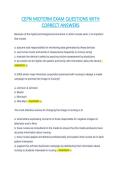 CEPN MIDTERM EXAM QUESTIONS WITH CORRECT ANSWERS