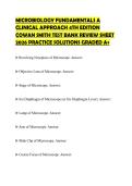 MICROBIOLOGY FUNDAMENTALS A&NewLine;CLINICAL APPROACH 4TH EDITION&NewLine;COWAN SMITH TEST BANK REVIEW SHEET&NewLine;2026 PRACTICE SOLUTIONS GRADED A&plus;&NewLine;