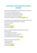 CEPN EXAM 1 QUESTIONS WITH CORRECT ANSWERS