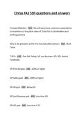 Cintas FAS SSR questions and answers