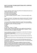 NUR 216 EXAM 3 EXAM QUESTIONS WITH VERIFIED ANSWERS 2026