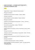 NUR 216 EXAM 1 - 5 EXAM QUESTIONS WITH VERIFIED ANSWERS 2026