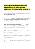 MULTINATIONAL BUSINESS FINANCE&NewLine;COMPREHENSIVE SOLUTION 2026&NewLine;QUESTIONS WITH SOLUTIONS GRADED A&plus;