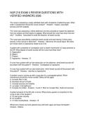 NUR 216 EXAM 4 REVIEW QUESTIONS WITH VERIFIED ANSWERS 2026