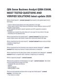 Qlik Sense Business Analyst QSBA EXAM&comma; &NewLine;MOST TESTED QUESTIONS AND &NewLine;VERIFIED SOLUTIONS latest update 2026 