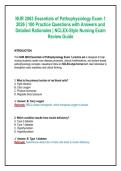 NUR 2063 Essentials of Pathophysiology Full Exam Prep Bundle &vert; Exams 1&ndash;3 with NCLEX-Style Questions&comma; Answers & Detailed Explanations &lpar;2026 Update&rpar;