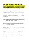 NCCER ELECTRICAL LEVEL 1 MOD 4&NewLine;ELECTRICAL THEORY ACTUAL TEST BANK&NewLine;2026 COMPLETE SOLUTIONS GRADED A&plus;