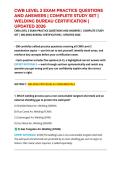 CWB LEVEL 2 EXAM PRACTICE QUESTIONS AND ANSWERS &vert; COMPLETE STUDY SET &vert; WELDING  CERTIFICATION &vert; UPDATED 2026