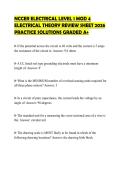 NCCER ELECTRICAL LEVEL 1 MOD 4&NewLine;ELECTRICAL THEORY REVIEW SHEET 2026&NewLine;PRACTICE SOLUTIONS GRADED A&plus;