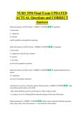 NURS 3550   Bundled Exam Questions WITH  CORRECT Answers