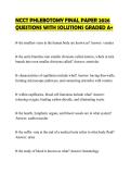 NCCT PHLEBOTOMY FINAL PAPER 2026&NewLine;QUESTIONS WITH SOLUTIONS GRADED A&plus;