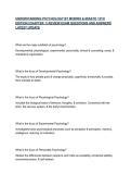 UNDERSTANDING PSYCHOLOGY BY MORRIS & MIASTO 12TH EDITION &lpar;CHAPTER 1&rpar; REVIEW EXAM QUESTIONS AND ANSWERS LATEST UPDATE