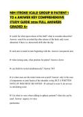 NIH STROKE SCALE GROUP B PATIENT 1&NewLine;TO 6 ANSWER KEY COMPREHENSIVE&NewLine;STUDY GUIDE 2026 FULL ANSWERS&NewLine;GRADED A&plus;