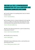 NKU BIO 669 TEST 3 COMPREHENSIVE&NewLine;EXAMINATION TEST 2026 QUESTIONS AND&NewLine;SOLUTIONS COMPLETE PASS GUIDE&NewLine;