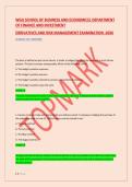 WGU SCHOOL OF BUSINESS AND ECONOMICS&vert; DEPARTMENT &NewLine;OF FINANCE AND INVESTMENT &NewLine;DERIVATIVES AND RISK MANAGEMENT EXAMINATION -2026 &NewLine;Academic Year&colon; 2025&sol;2026