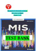 Full Exam Guide for Bidgoli&rsquo;s MIS10&colon; Management Information Systems &lpar;10th Edition&rpar; Complete Coverage Verified Question & Answer Sets Information Systems Overview &sol; Database Management &sol; Wireless Security &sol; Emerging Trends Updated 2026 Version