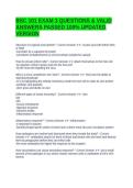 BSC 101 EXAM 3 QUESTIONS & VALID ANSWERS PASSED 100&percnt; UPDATED VERSION