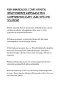 KUBY IMMUNOLOGY COVID 19 DIGITAL&NewLine;UPDATE CERTIFICATION EVALUATION 2026&NewLine;TESTED QUESTIONS AND ANSWERS