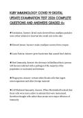 KUBY IMMUNOLOGY COVID 19 DIGITAL&NewLine;UPDATE FINAL REVIEW 2026 BUNDLED&NewLine;QUESTIONS ANSWERS GUARANTEED PASS