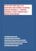 PN ATI EXIT EXAM 2025 &vert; ALL &NewLine;QUESTIONS AND CORRECT ANSWERS &vert; &NewLine;ALREADY GRADED A&plus; &vert; VERIFIED &NewLine;ANSWERS &vert; LATEST VERSION 2025 &vert; &NewLine;BRAND NEW VERSION