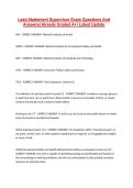 Lead Abatement Supervisor Exam Questions And Answers&vert; Already Graded A&plus;&vert; Latest Update