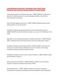 Lead Abatement Supervisor Certification Exam Study Guide Questions And Answers&vert; Already Graded A&plus;&vert; Latest Update