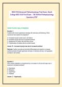 SOUTH COLLEGE NSG 5140 ADVANCED PATHOPHYSIOLOGY FINAL EXAM&colon; 3 VERSIONS