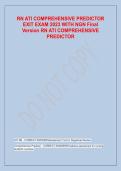 RN ATI COMPREHENSIVE PREDICTOR &NewLine;EXIT EXAM 2023 WITH NGN Final &NewLine;Version RN ATI COMPREHENSIVE &NewLine;PREDICTOR