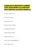LANGUAGE OF MEDICINE BY CHABNER&NewLine;FULL SOLUTION SCRIPT 2026 QUESTIONS&NewLine;WITH COMPLETE SOLUTIONS GRADED A&plus;&NewLine;